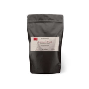 Intermezzo Blend in a black coffee pouch