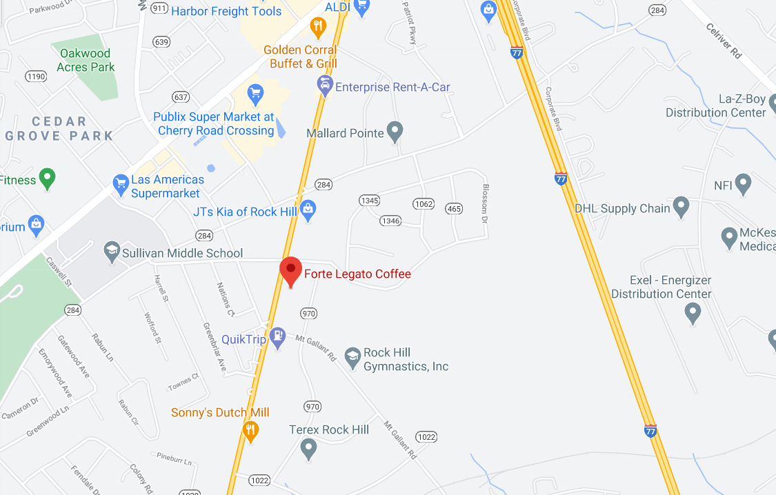 forte legato coffee cafe and roasting store location