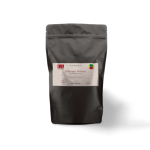 Ethiopia Sidamo in a black coffee pouch