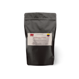 Guatemala Geisha in a black coffee pouch